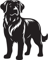 Dog silhouette vector illustration