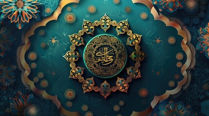 Islamic Blessings Eid Mubarak Banner