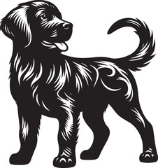 Dog silhouette vector illustration