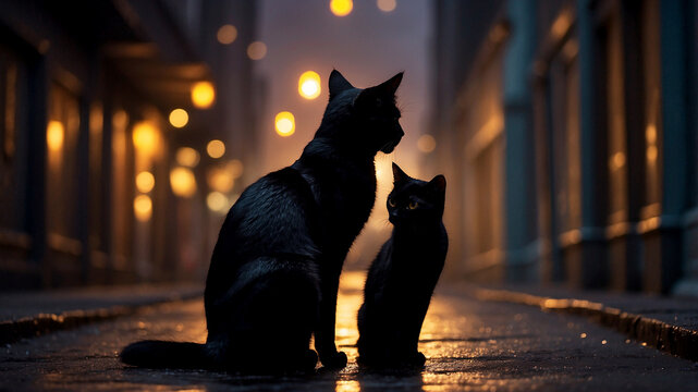 The Enchanted Night Plot In a bustling city, a lonely artist named Lucy finds a black cat on her doorstep one stormy night. She names him Shadow