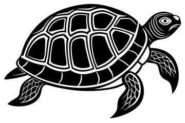 Turtle marine animal icon. Sea turtle silhouette. vector illustration


