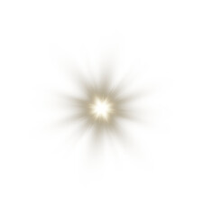 White Gold Bright Shiny Flash. Glow Star Burst