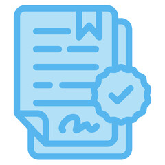 Legal Document Icons For Design Elements 