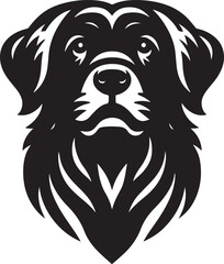 Dog head silhouette vector illustration