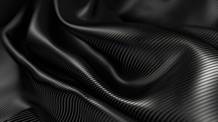 Naklejka premium Close-up of black fabric with a smooth texture.