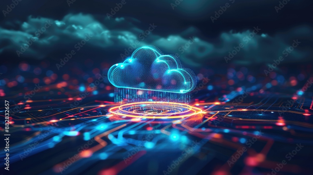 Aufkleber wireless data transmission in iot network, smart device connectivity, digital tech