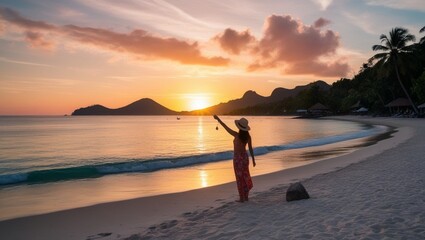 Fototapeta premium sunset on the beach