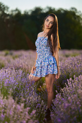 Woman in a lavender field