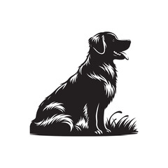 Dog silhouette vector image