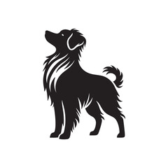 Dog silhouette vector image