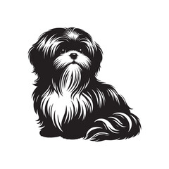 Dog silhouette vector image