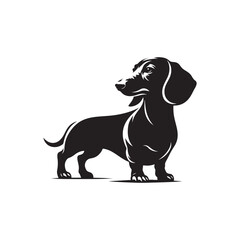 Dog silhouette vector image