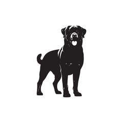 Dog silhouette vector image