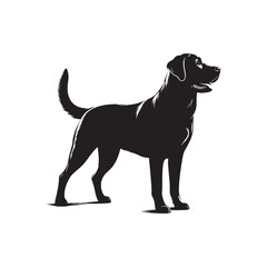 Dog silhouette vector image