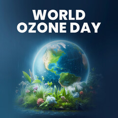 World ozone day social media template design