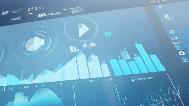 An app dashboard with business analytics data