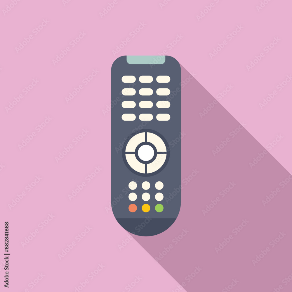 Poster tv remote control with buttons for switching channels and functions