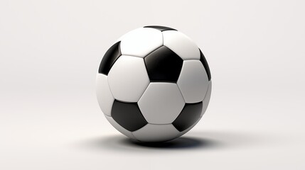 Naklejka premium A photo-realistic soccer ball on a white background