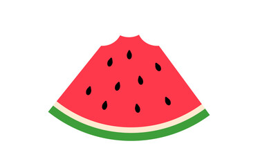 Watermelon half and sliced. Fresh and juicy watermelons. cut and chopped fruit. Vector illustration
