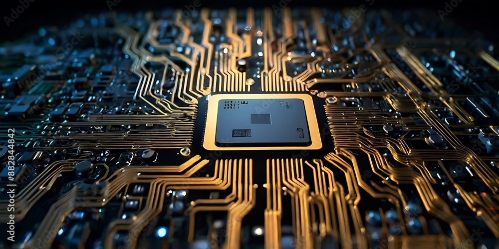 Poster electronic circuit board with processor