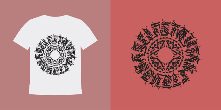vector illustration of an abstract t-shirt design, suitable for your business t-shirt design