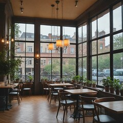 Internet beauty cafe with retro atmosphere