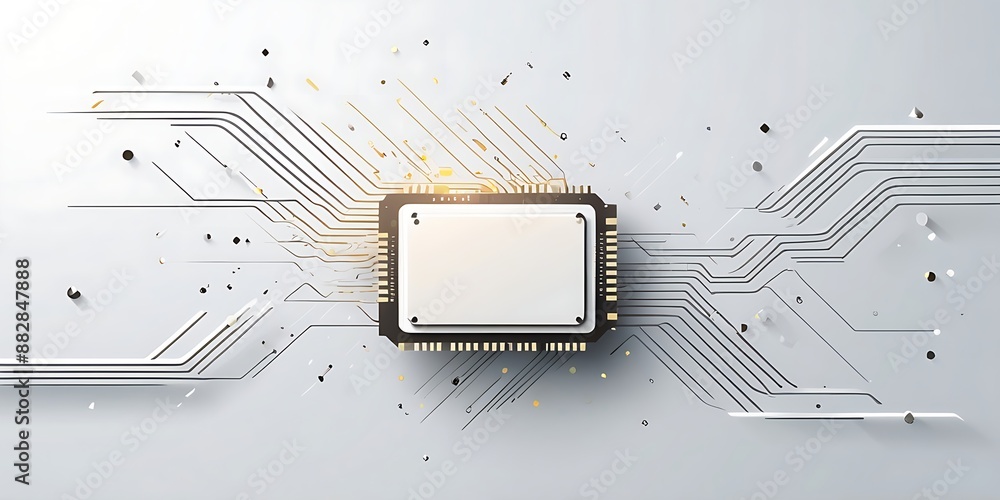 Poster electronic circuit board with processor