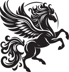 Pegasus silhouette vector design