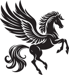 Pegasus silhouette vector design