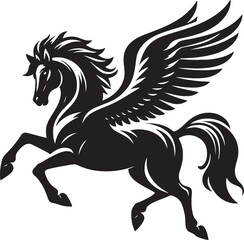 Pegasus silhouette vector design