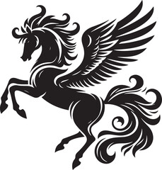 Pegasus silhouette vector design