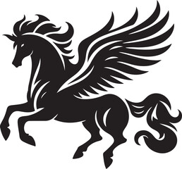 Pegasus silhouette vector design