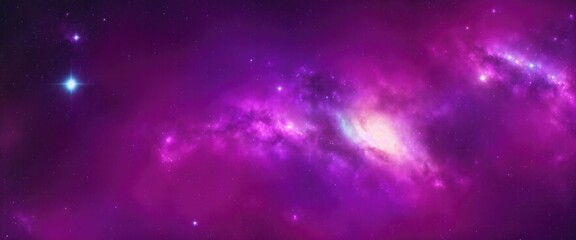 Obraz premium Galaxy Background with Brown and Purple Nebula