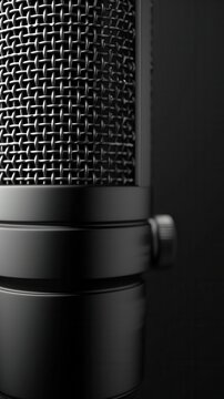 semiabstract style of shure mr7 podcast mic