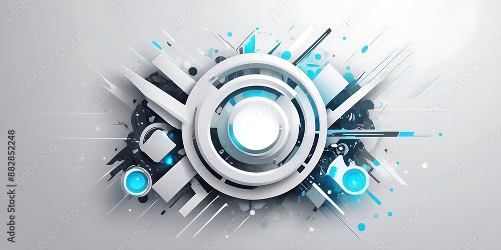 Poster abstract technology background with circles