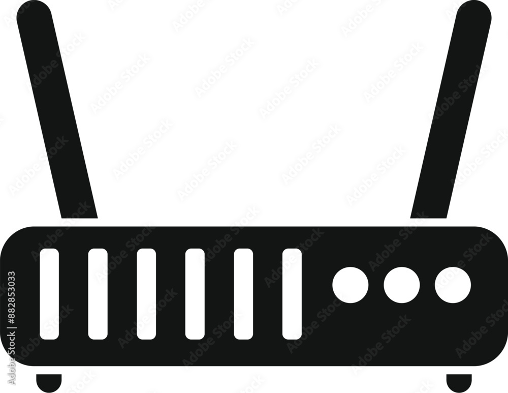 Aufkleber simple icon of a wifi router, providing a wireless signal to connect to the internet