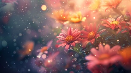 flowers with bokeh background