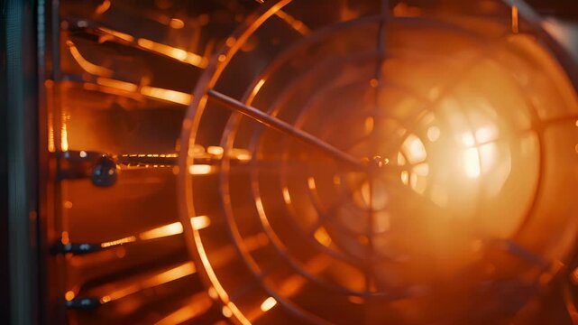 The intricate design of a smart ovens convection fan located at the back of the oven allows for even distribution of heat for perfectly cooked meals.