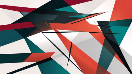 Abstract Background: Geometric Shapes in Bold Colors