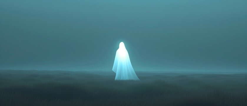 Digital artistic representation of ghosts, ethereal apparitions in paranormal scenes, haunting spectral images, and creative ghostly art