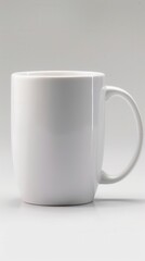 Obraz premium White ceramic mug isolated on white background.