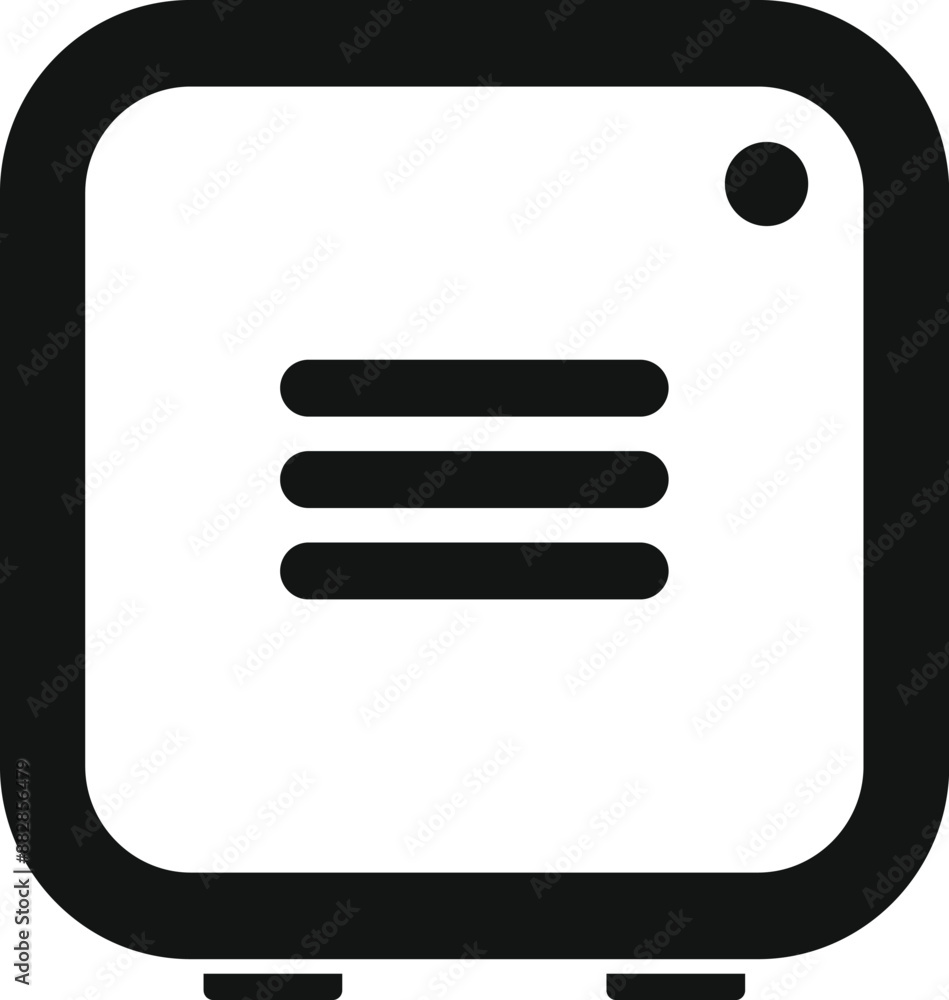 Poster black symbol of a portable wifi router providing wireless internet connection