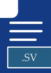 Fototapeta premium SV File format icon fill inside