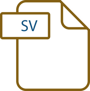 recommend clip art: SV File format icon rounded shapes outline