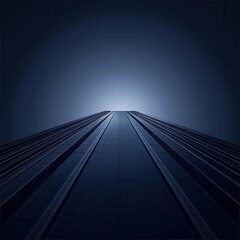A long shot of a building's exterior. The shot is taken from the ground looking up at the building.
