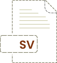 SV Icon black rounded dashed outlline
