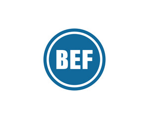 BEF logo design vector template. BEF logo design.