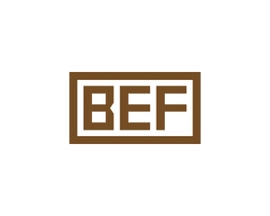 BEF logo design vector template. BEF logo design.