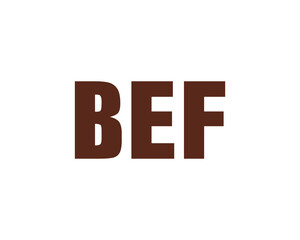 BEF logo design vector template. BEF logo design.