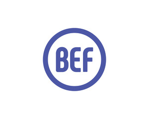 BEF logo design vector template. BEF logo design.